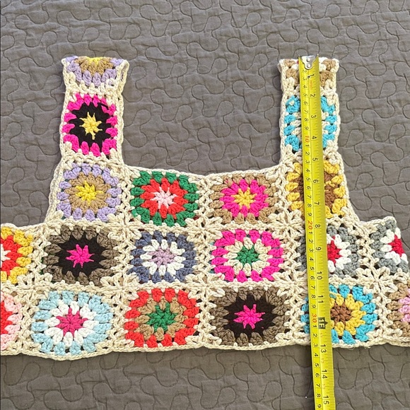 Colorful Crochet Crop Top - Picture 2 of 3